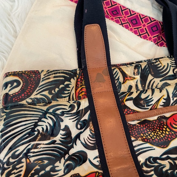 Tory Burch large fish print Ella tote bag - Picture 11 of 13